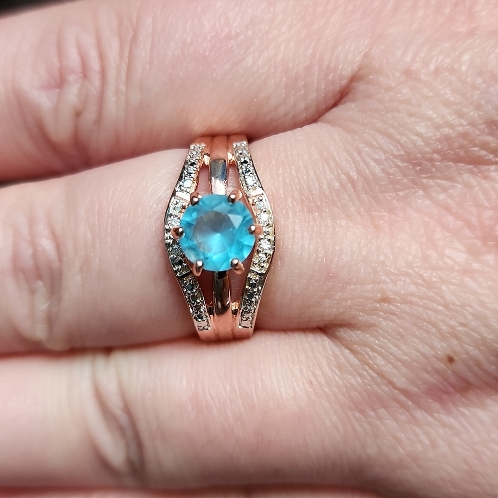 NWT Bomb Party RBP2888 Lab Created Blue Topaz Ring - Size 9